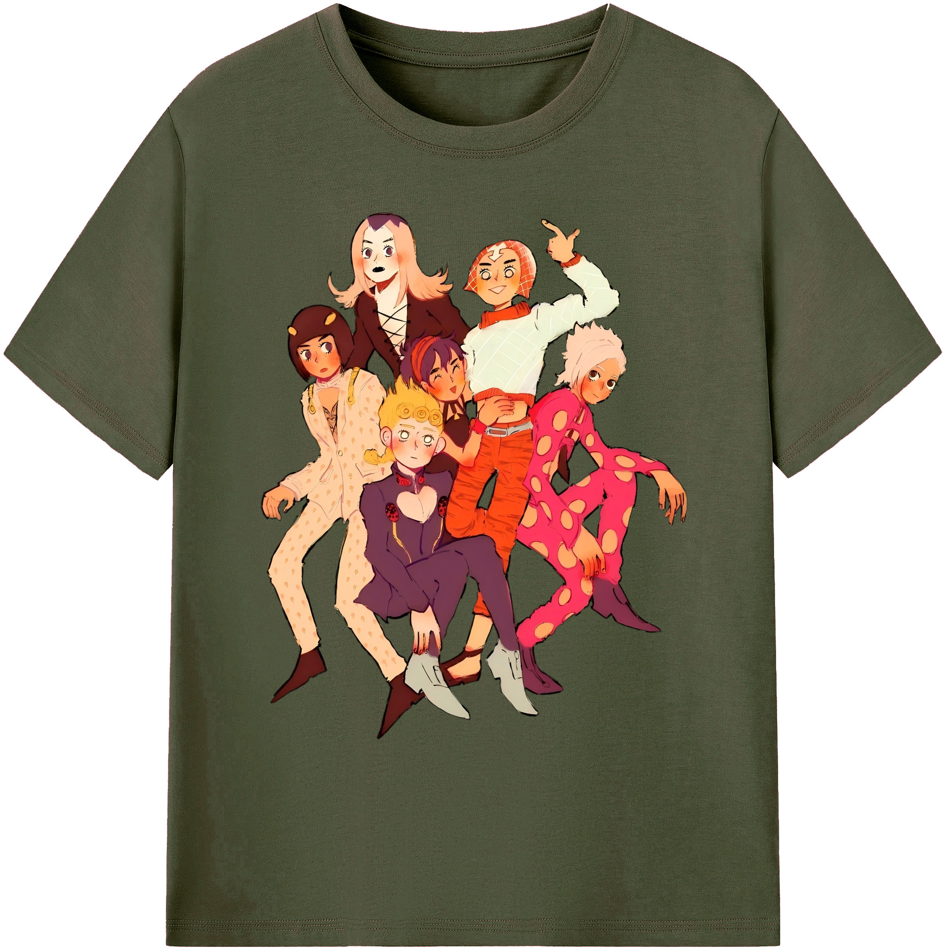 （画像用） ジョジョの奇妙な冒険 JoJo's Bizarre Adventure 綿100％ メンズ半袖Tシャツ｜肌触りやわらか＆通気性